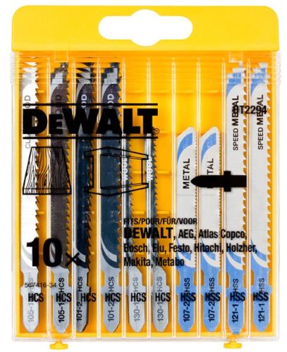 DEWALT Set oštrica za drvo, metal, plastiku, 10 kom DT2294