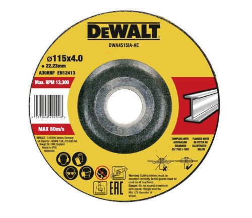 DeWALT disk za rezanje metala 115 x 4 x 22,23 mm DWA4515IA