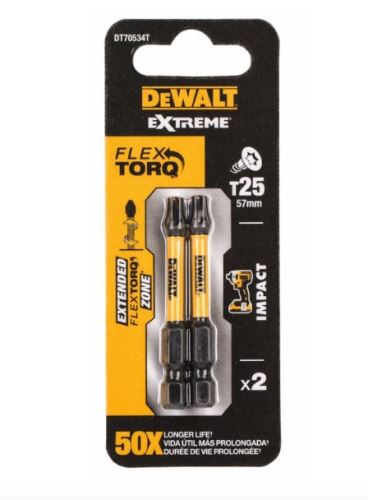 DeWALT Torx odvijač TORX T25, EXTREME (2 kom) DT70534T