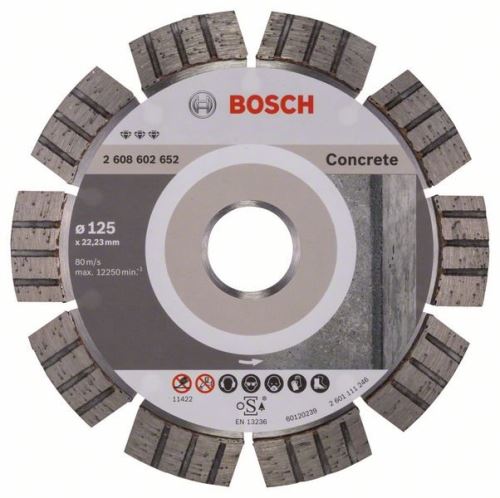 BOSCH Dijamantna rezna ploča Best for Concrete 125 x 22,23 x 2,2 x 12 mm 2608602652