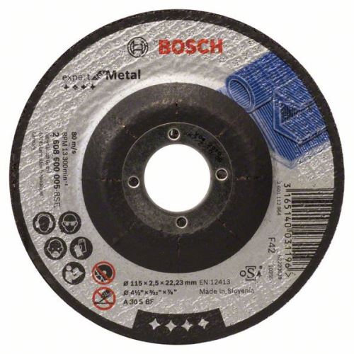 BOSCH Profilirana rezna ploča Expert for Metal A 30 S BF, 125 mm, 2,5 mm 2608600221