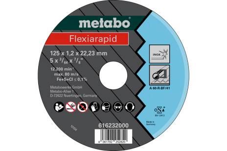 METABO Rezna ploča Flexiarapid 125x1,2x22,23 mm Inox, TF 41 616232000