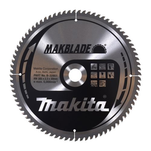 MAKITA list pile za drvo MAKBLADE 305x2,3x30 mm 80 zuba B-32851