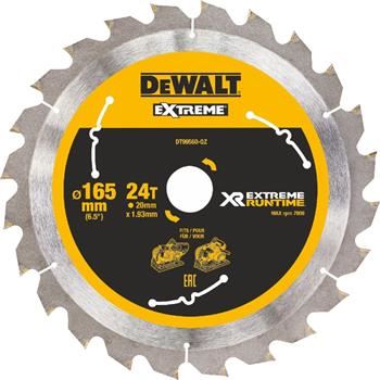 DeWALT List pile (idealan za FLEXVOLT pile), 165 x 20 mm, 24 zuba DT99560