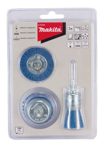 MAKITA set najlonskih četkica za fino brušenje 3 kom D-70758