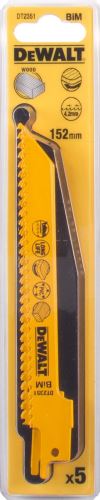 DeWALT Bimetalni list pile za drvo i plastiku, 152 mm (5 kom) DT2351