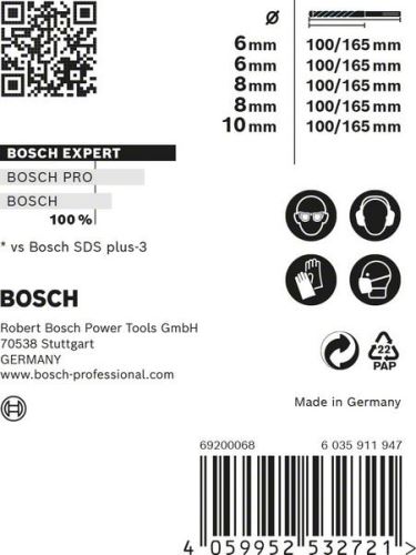 BOSCH EXPERT SDS plus-7X set 6/6/8/8/10 mm, 5 kom 2608900198