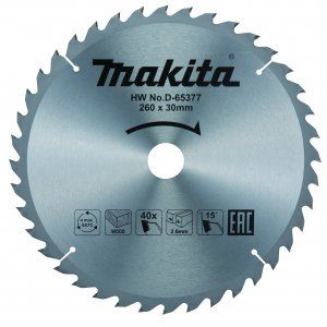 MAKITA list pile za drvo TCT 260x2,6x30 mm 40 zuba D-65377