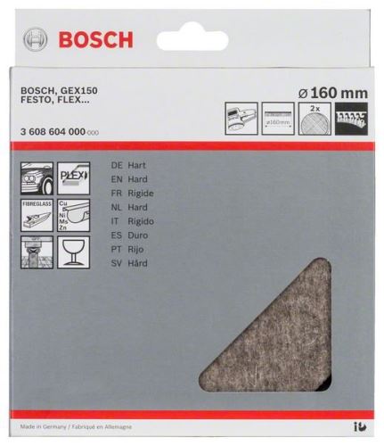 BOSCH Tvrdi filc za poliranje, 160 mm (2 kom) 3608604000