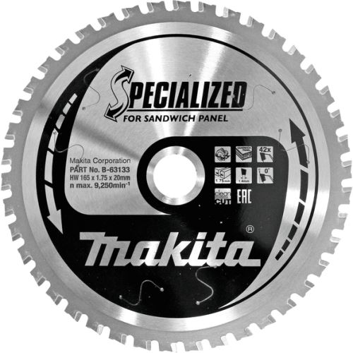 MAKITA list pile 165x20 42T sendvič paneli =novo B-63149 - B-63133