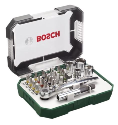 BOSCH 26-dijelni mini set odvijača sa čegrtaljkom 2607017322