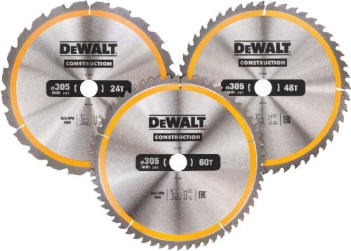 DeWALT set listova pile (3 kom) 305 x 30 mm / 1 x DT1958, 1 x DT1959, 1 x DT1960 / DT1964