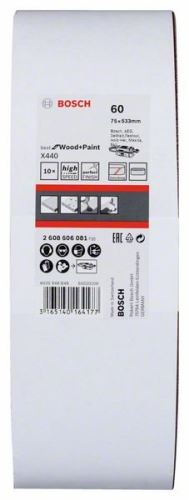 BOSCH 10-dijelni set brusnih traka X440 75 x 533 mm, 60 2608606081