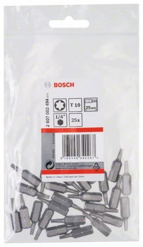 BOSCH Bit odvijač extra tvrdi Extra-Hart T10, 25 mm (25 kom) 2607002494