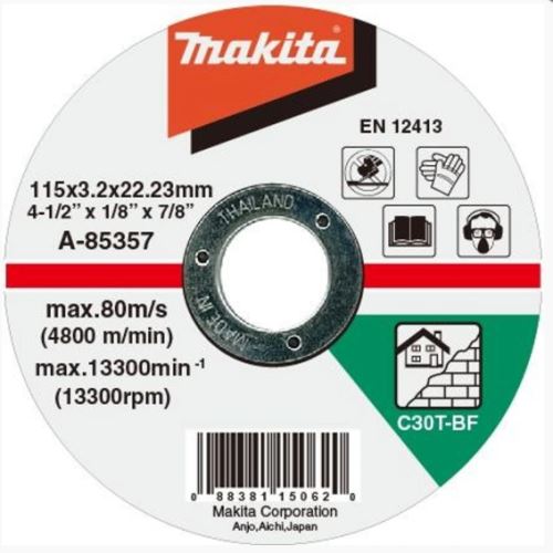 MAKITA disk rezni kamen 115x3x22 mm A-85357