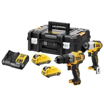 DeWALT 12V baterijski kompaktni set alata, 2x baterija, TSTAK DCK2111L2T