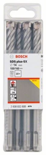 BOSCH udarna bušilica SDS-plus-5X 14 x 100 x 160 mm (10 kom) 2608833908