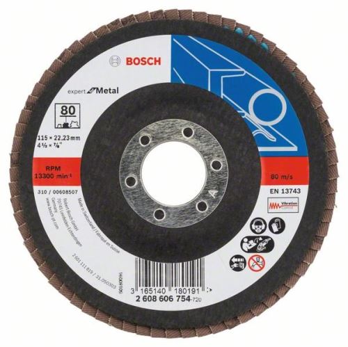 BOSCH lamelna brusna ploča X551, Expert for Metal D = 115 mm; G = 120, lomljeno 2608607346