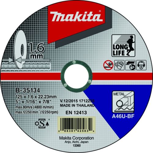 MAKITA oštrica čelik za rezanje 125x1,6x22,23 mm B-35134