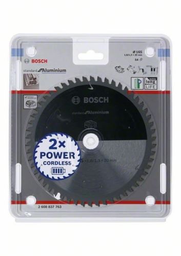 BOSCH List pile za akumulatorske pile; Standardno za aluminij 165x20x1.8/1.3x54T 2608837763