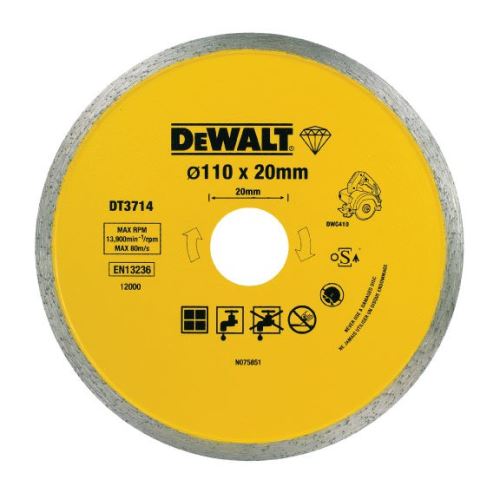 DeWALT Dijamantna oštrica (za rezač pločica DWC410) 110 x 20 mm DT3714