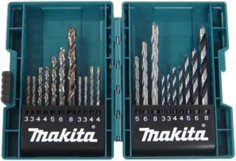 MAKITA set svrdla za metal/drvo/zid 3-8 mm (po 1), 21 kom B-44884