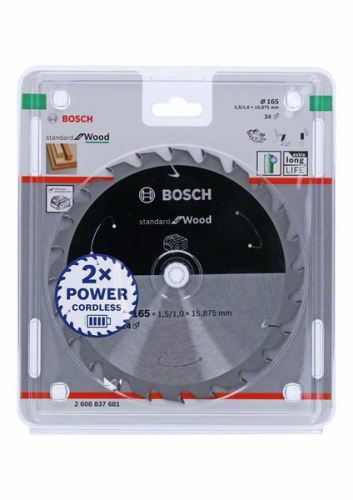 BOSCH List pile za akumulatorske pile; Standard za drvo 165x15,875x1,5/1,0x24T 2608837681