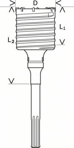 BOSCH Šuplje svrdlo SDS-max-9 100 x 80 x 300 mm F00Y145200