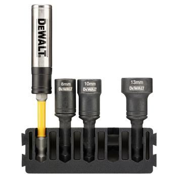 DeWALT set (5 kom) držači bitova + čiste zatezne glave 8, 10, 13 mm DT70827