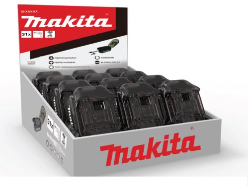 MAKITA set bitova 31 kom u plastičnoj kutiji (oblik baterije), 12 kom E-00022