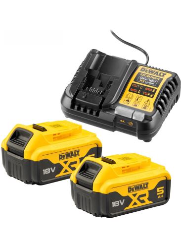 DeWALT startni set punjač + 2 baterije 18V 5.0Ah DCB1104P2