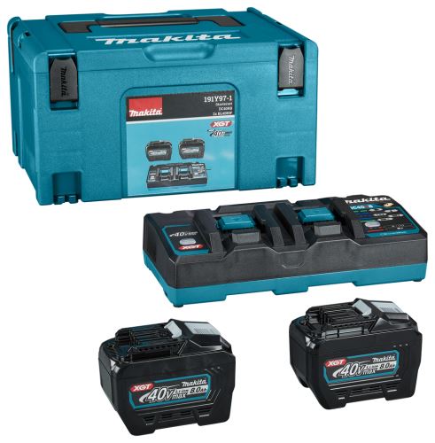 MAKITA Li-ion XGT 40V set 2 kom BL4080F+1 kom dvostruki punjač DC40RB+1 kom Makpac 191Y97-1