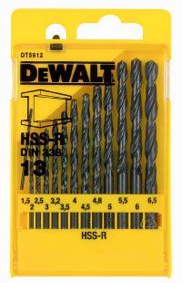 DeWALT Set bušilica za metal HSS-R DIN 338 u plastičnoj kutiji (13 kom) DT5912