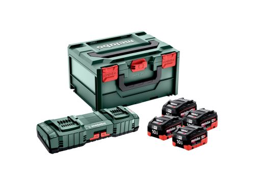 METABO Osnovni set (punjač + baterije) 18V / 4x LiHD 10 Ah + ASC 145 DUO + kofer 685143000