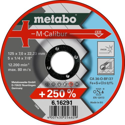 METABO Brusna ploča 125x7,0x22,23 mm M-Calibur 616291000